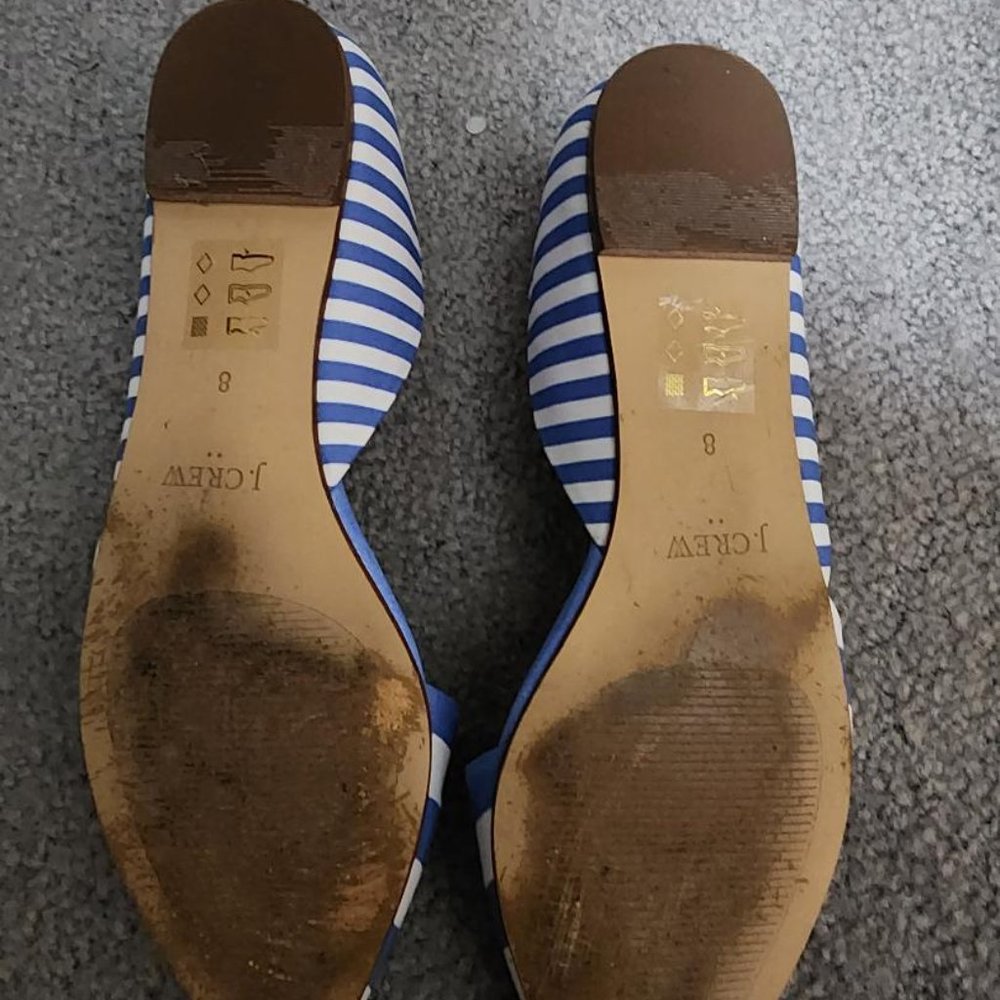 J Crew Stripe Zoe D’orsay Flats - Picture 7 of 8